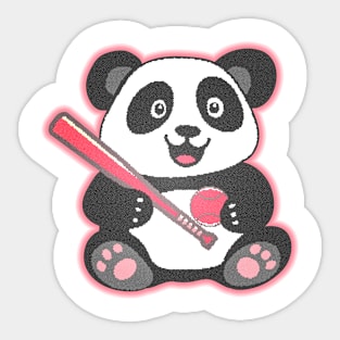 Panda Softball Sticker